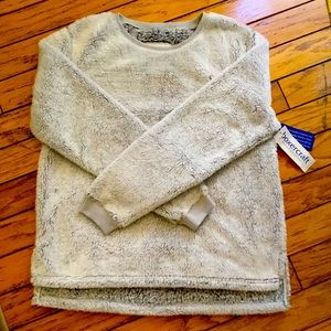 NWT Gray Fuzzy Long-Sleeve Sweatshirt